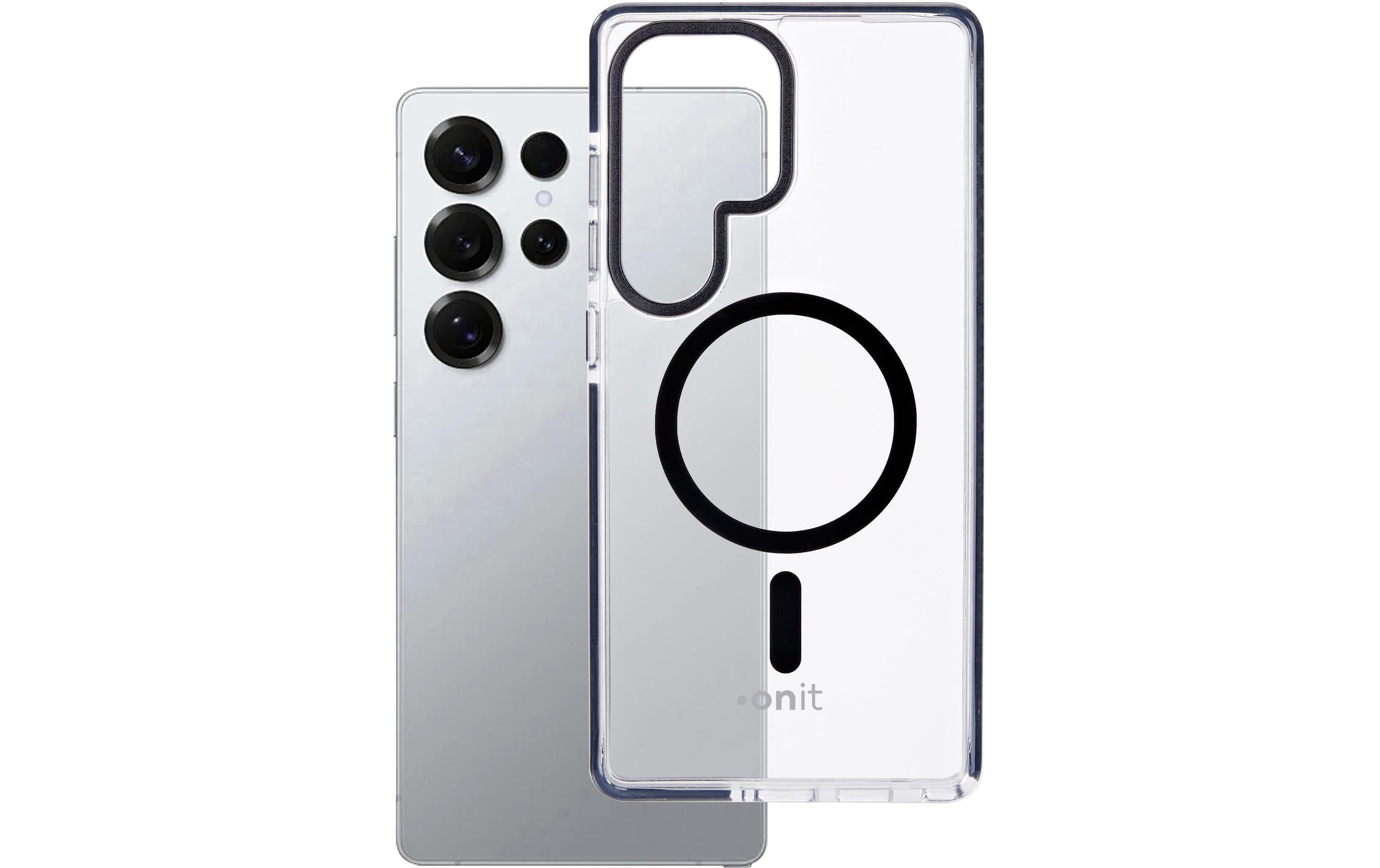 onit Back Cover Mill.Std. Samsung S25 Ultra transp.schw / Magsafe / Mill.Std.3m / GRS