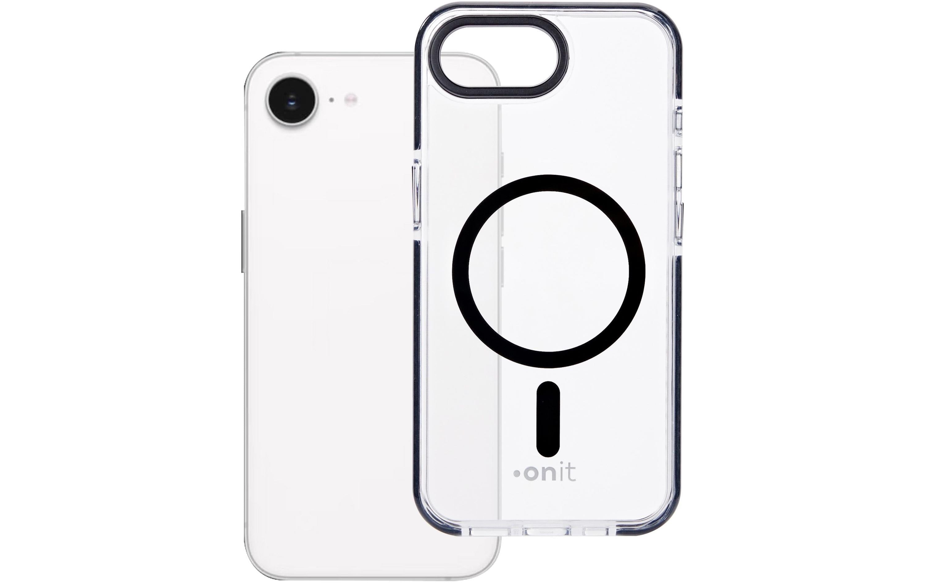onit Back Cover Mill.Std. iPhone 16e (SE25) transp.schw / Magsafe / Mill.Std.3m / GRS