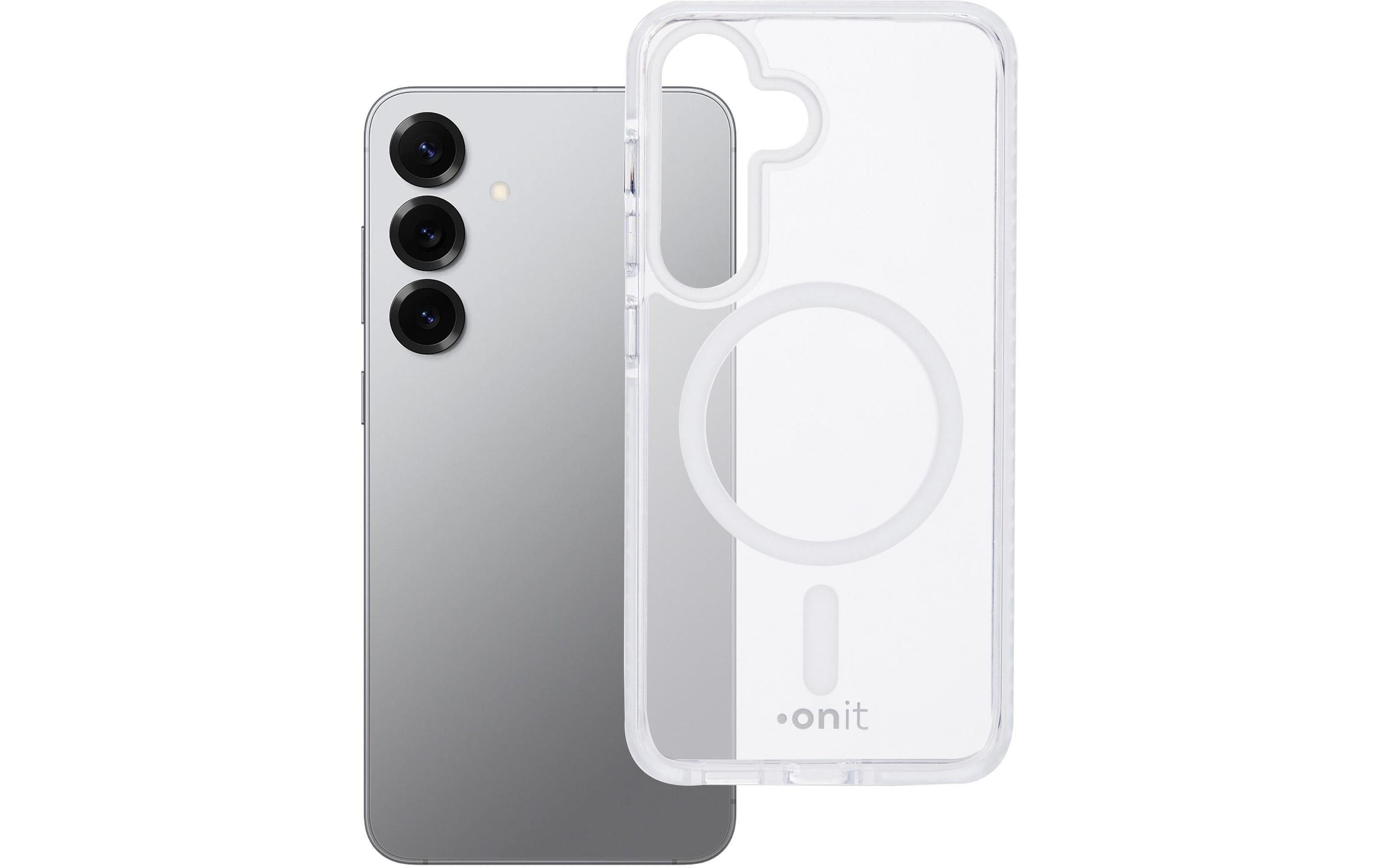 onit Back Cover Mill.Std. Samsung S25 transp.weiss / Magsafe / Mill.Std.3m / GRS
