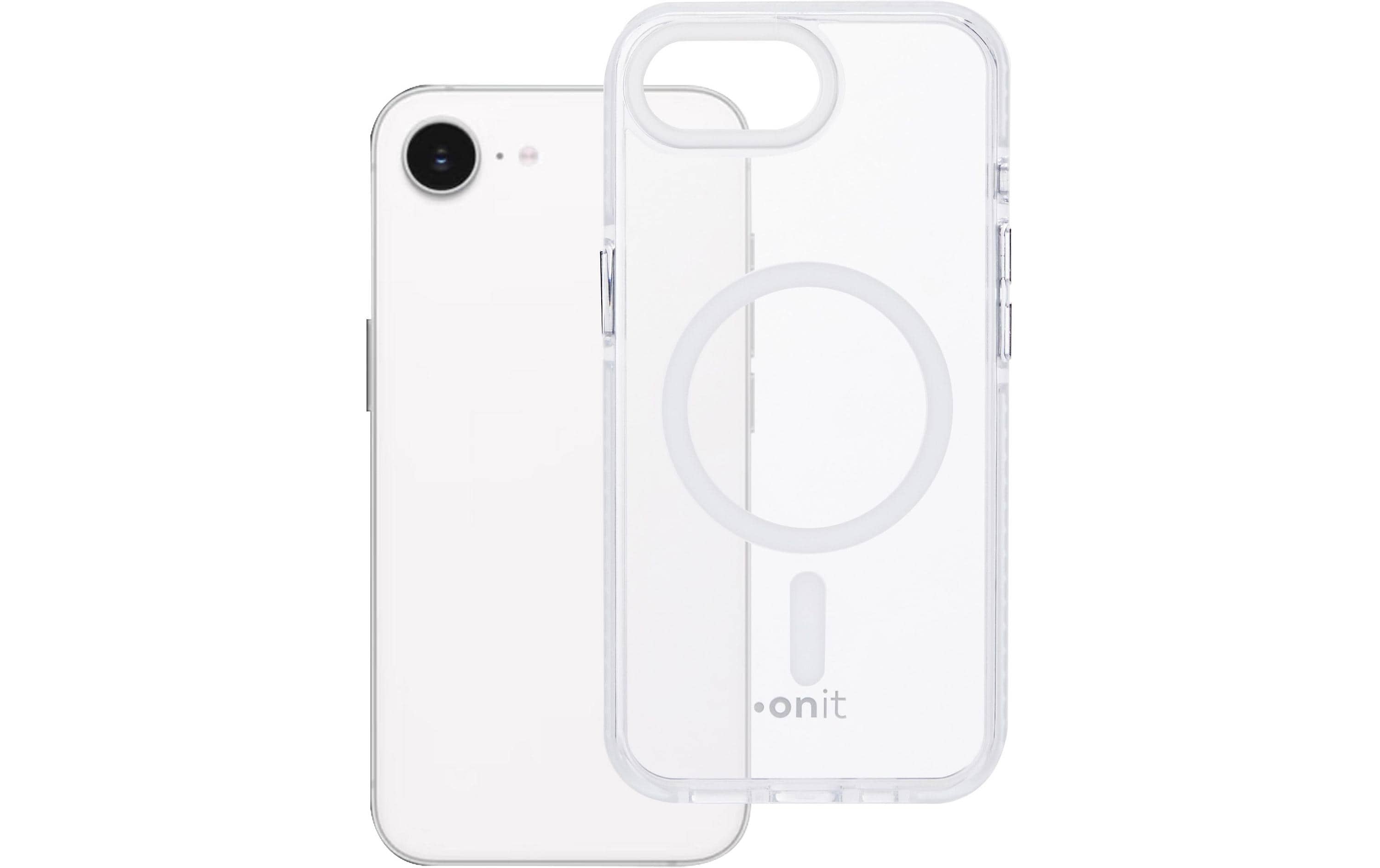 onit Back Cover Mill.Std. iPhone 16e (SE25) transp.weiss / Magsafe / Mill.Std.3m / GRS