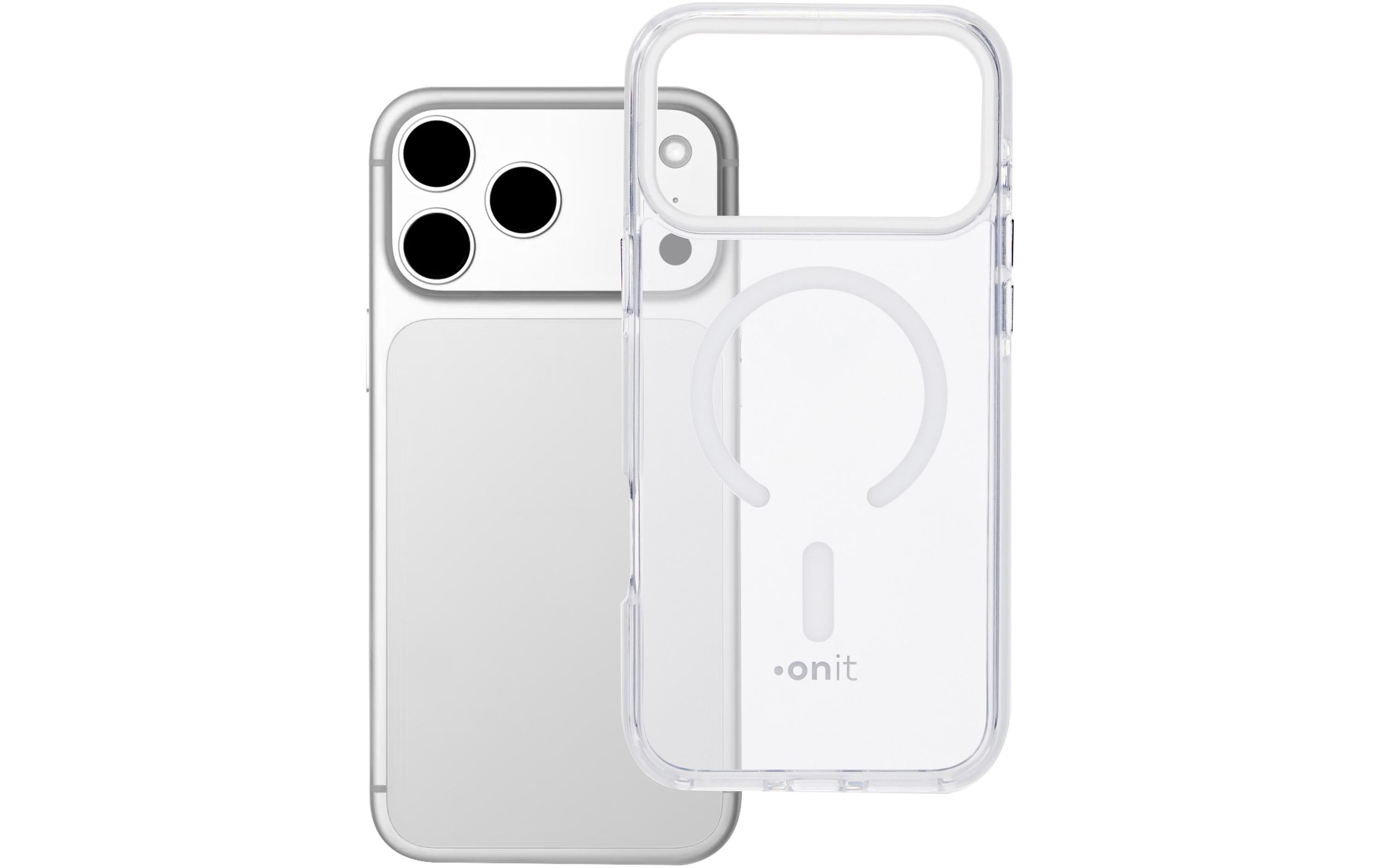 onit Back Cover Mill.Std. iPhone 17 pro Max transp.weiss / Magsafe / Mill.Std.3m / GRS