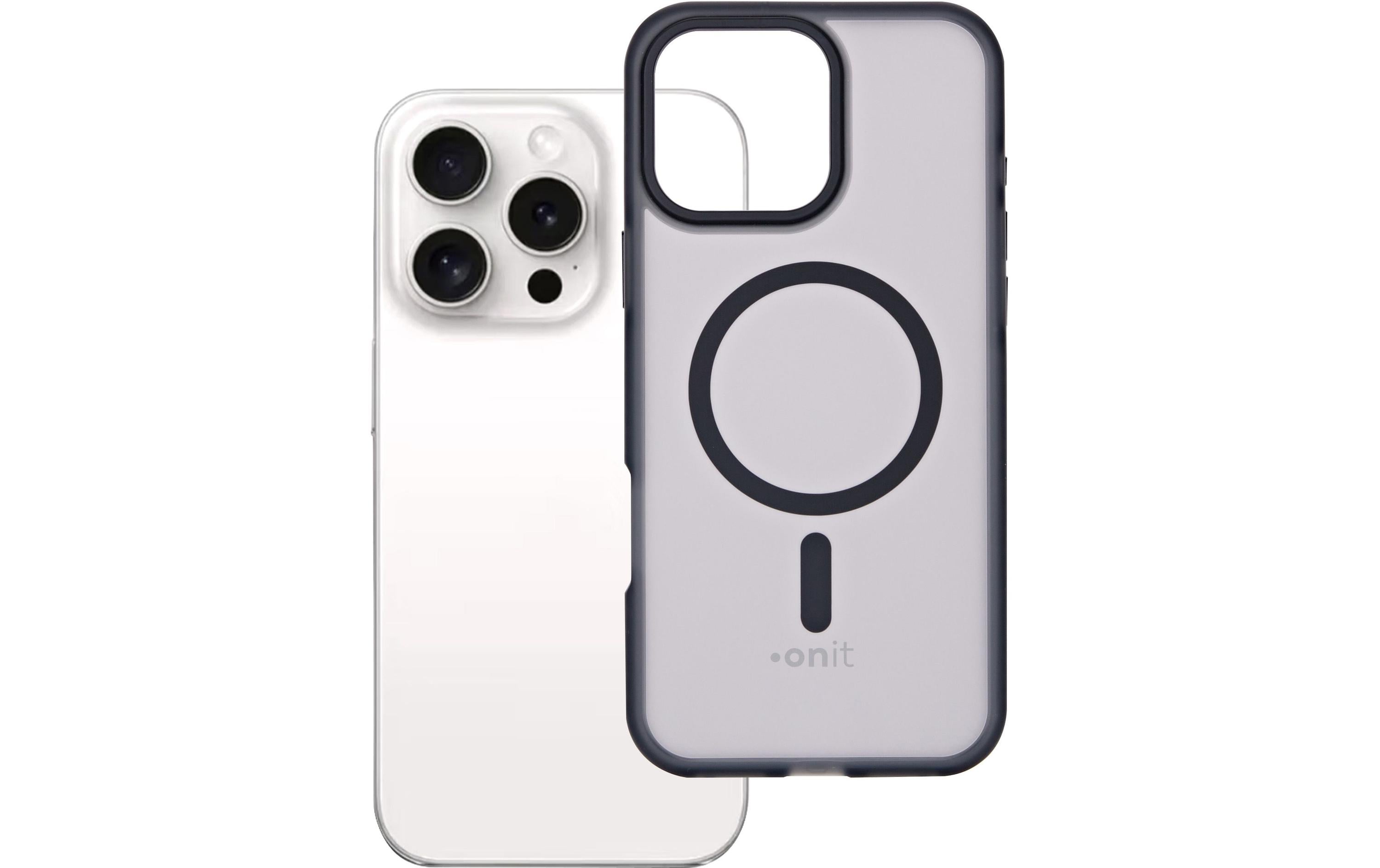 onit Back Cover Mill.Std. iPhone 16 pro Max mattschw / Magsafe / Mill.Std.3m / GRS