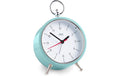 ADE analoger Wecker Retro, Hellblau leise, Snoozfunktion, 11x15x5.2 cm