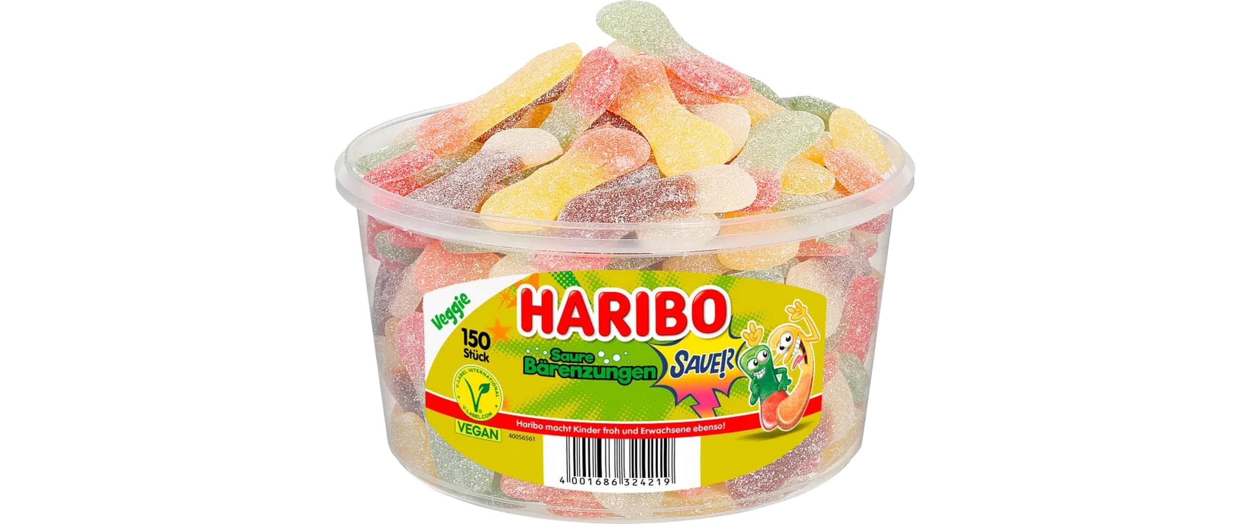 Haribo Saure Bärenzungen Dose 150 Stück