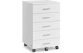 Songmics Rollcontainer weiss 42x40x65.7cm, mit 5 Schubladen
