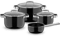 WMF Topfset Fusiontec Mineral Pro schwarz 4-teilig, mit Deckel