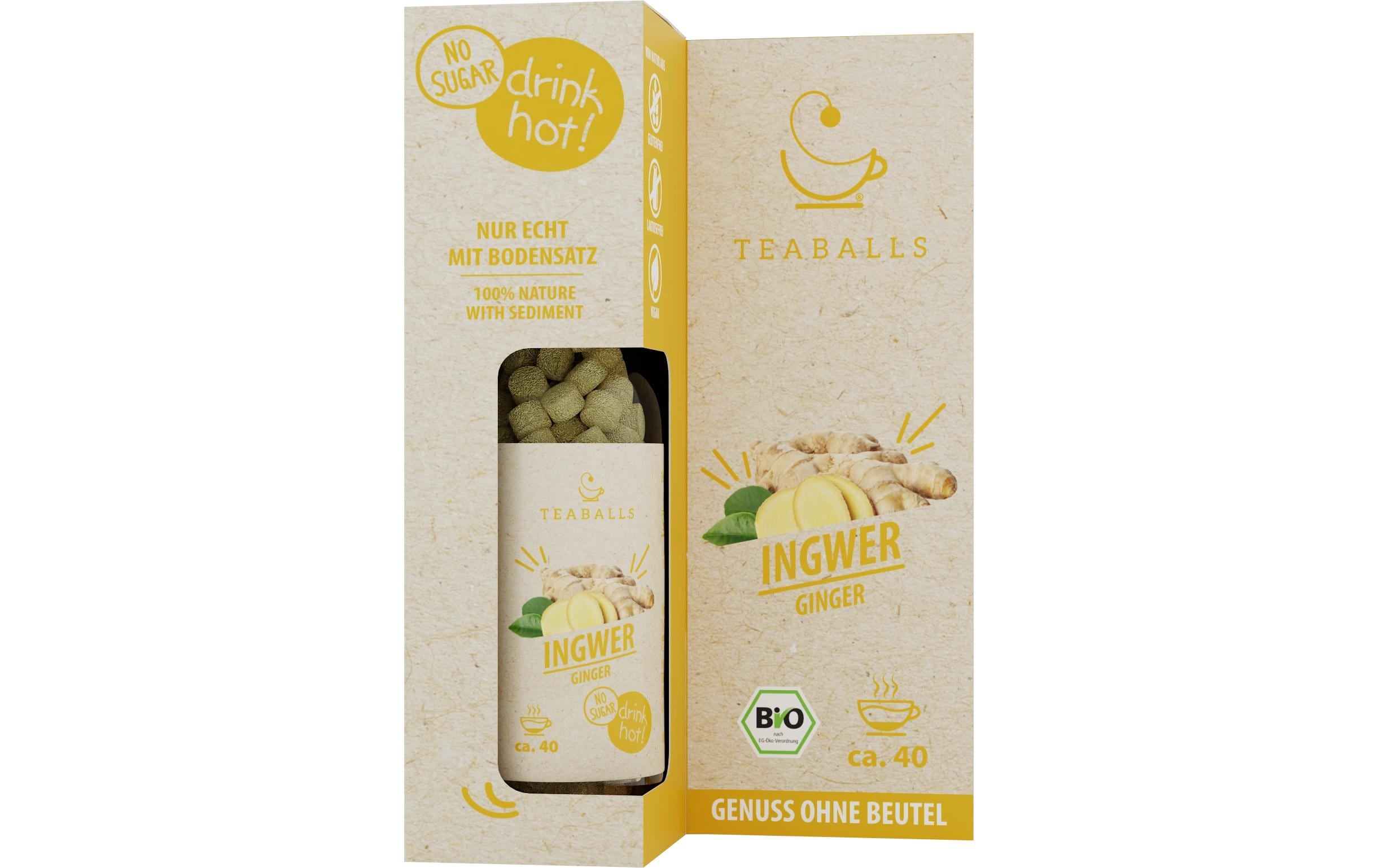 Teaballs - Ingwer Naturtrüb 30-75 Tassen