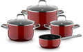 WMF Topfset Fusiontec Essential Pro rot 4-teilig, mit Deckel