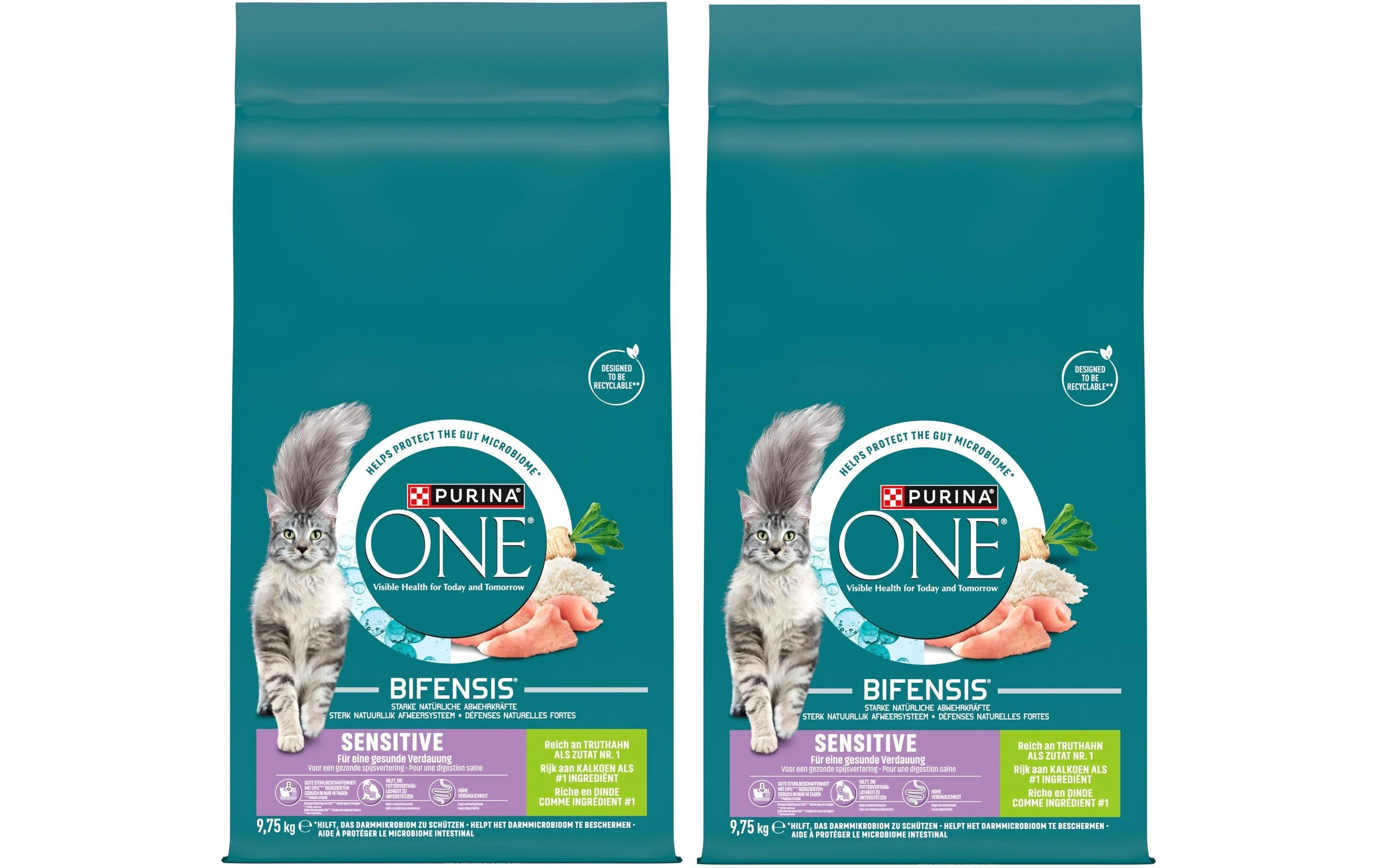 Purina One Sensitive Truthahn&Reis 2x9.75kg KIT
