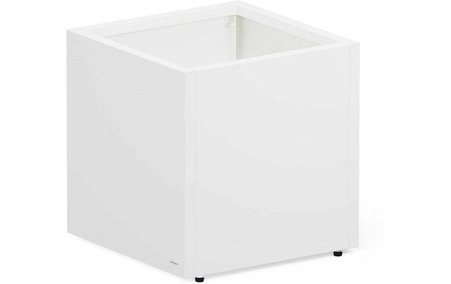 Metal Planter Cube 50x50x50cm Moon White