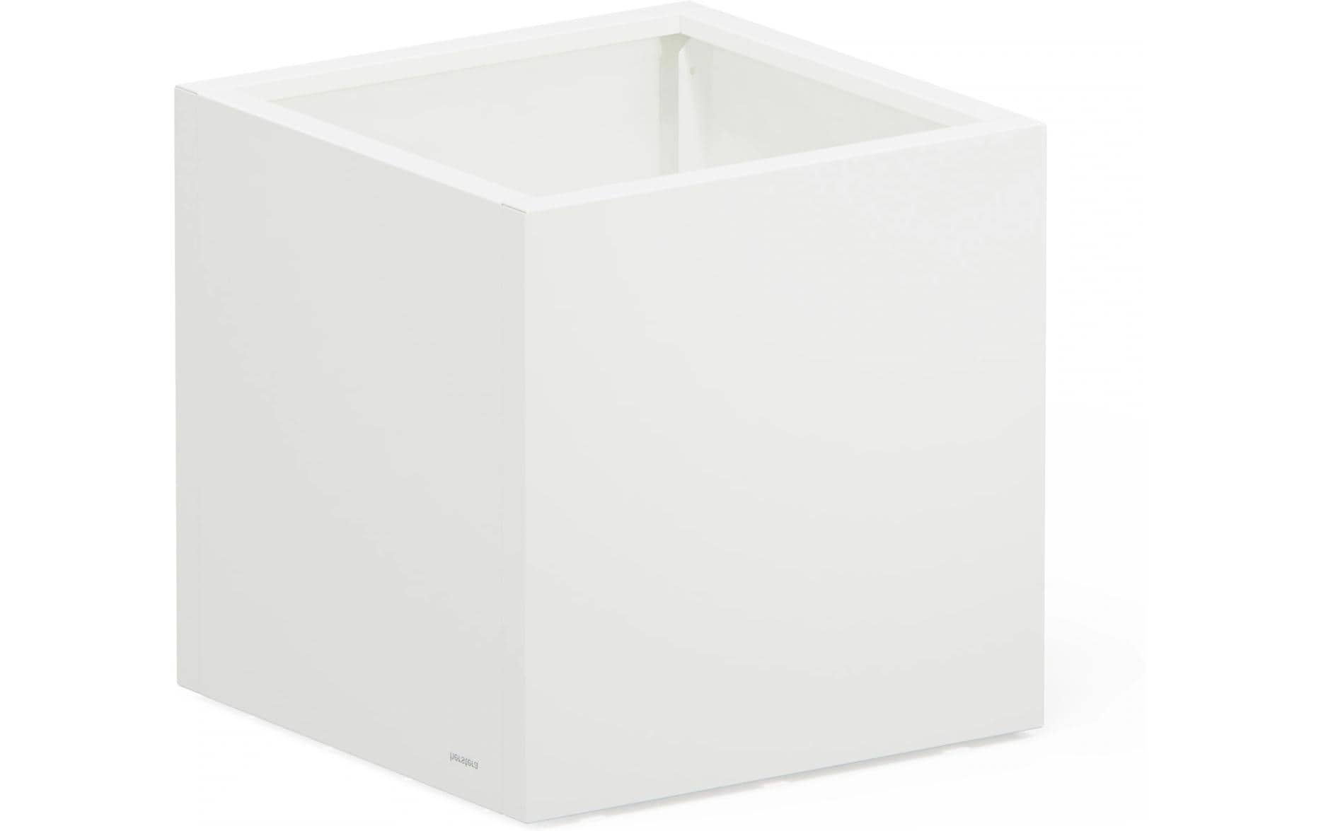 Metal Planter Cube 60x60x60cm Moon White
