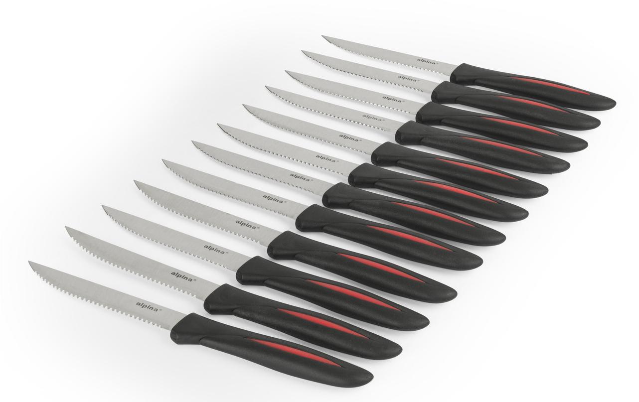 Alpina Steakmesser Set, 12 Stück Länge: 22.8 cm, SS/PP