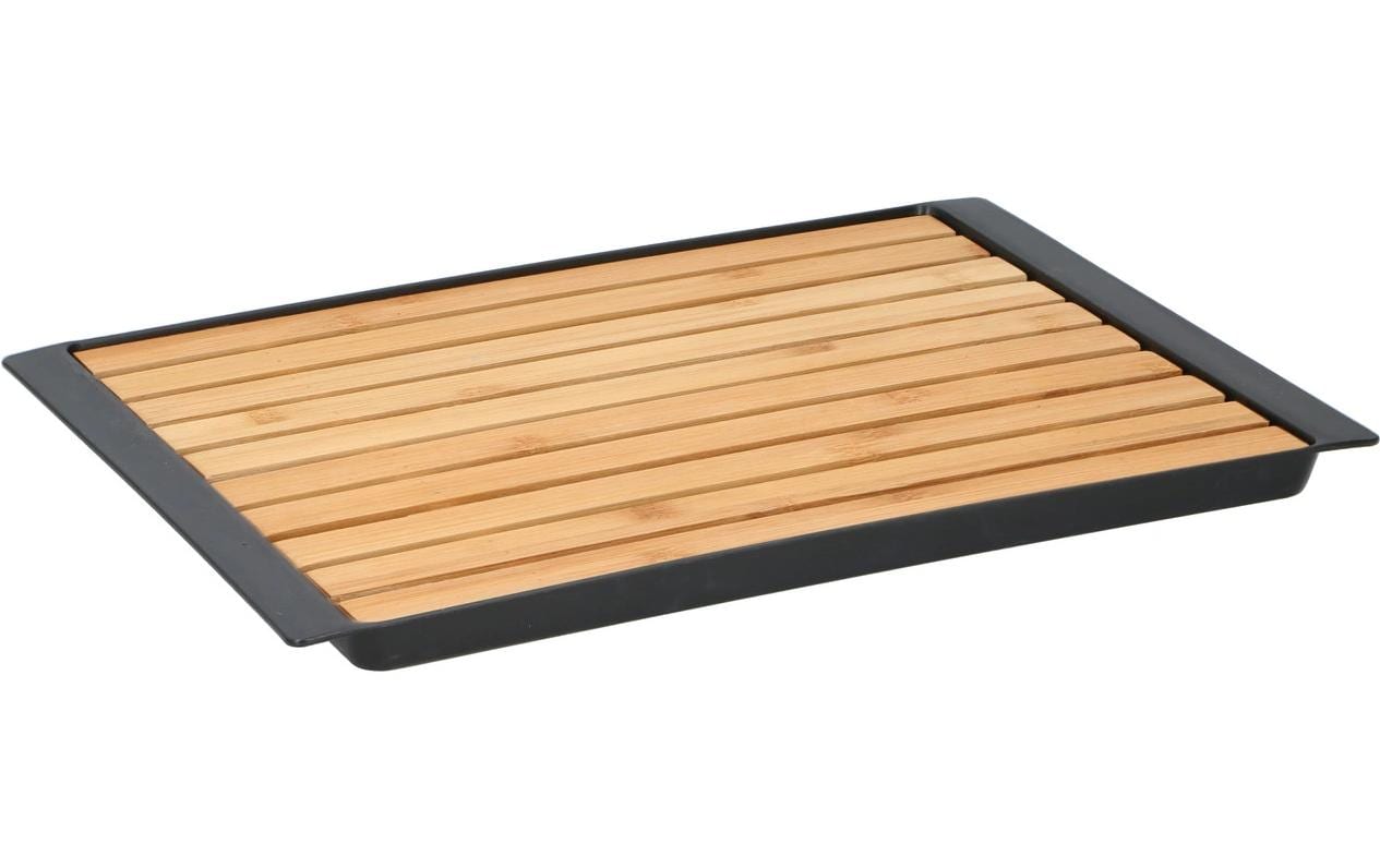 Alpina Schneidebretter mit Krümelschale 38x27x2 cm, Holz, PP