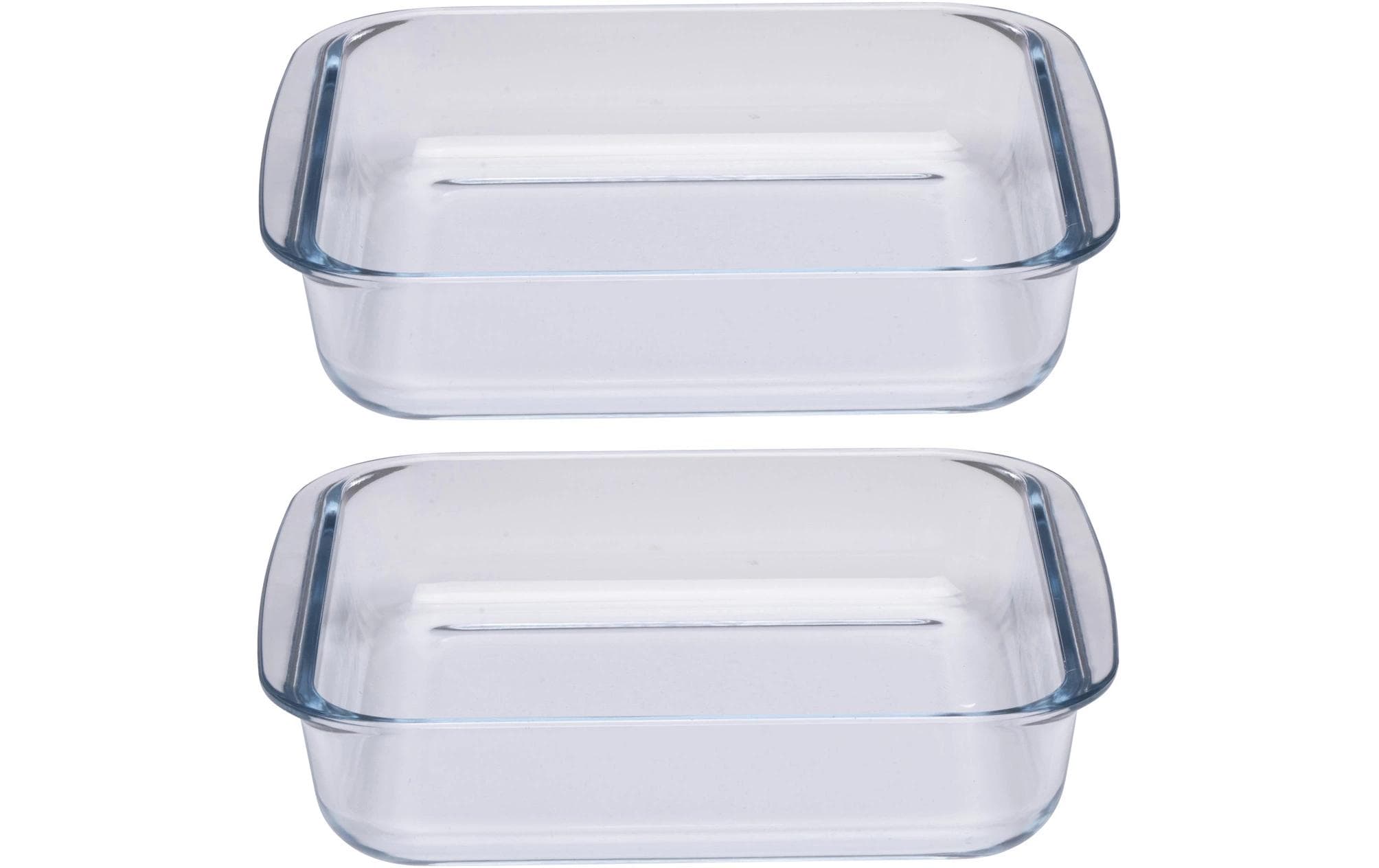 Alpina Auflaufform 2er Set, quadratisch Glas