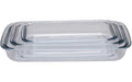 Alpina Auflaufform 3er Set Glas, 39.3x24x6.3 cm