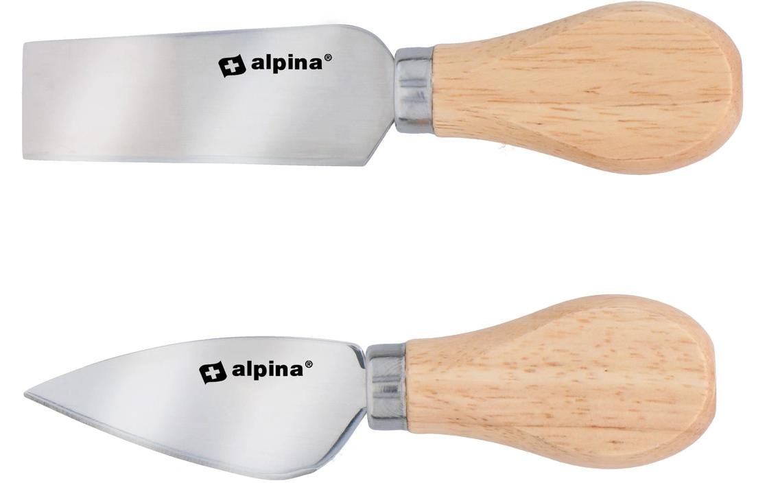 Alpina Käsemesser-Set, 2-teilig 13/12 cm, 1.2 mm, 49gr, SS/WD BL