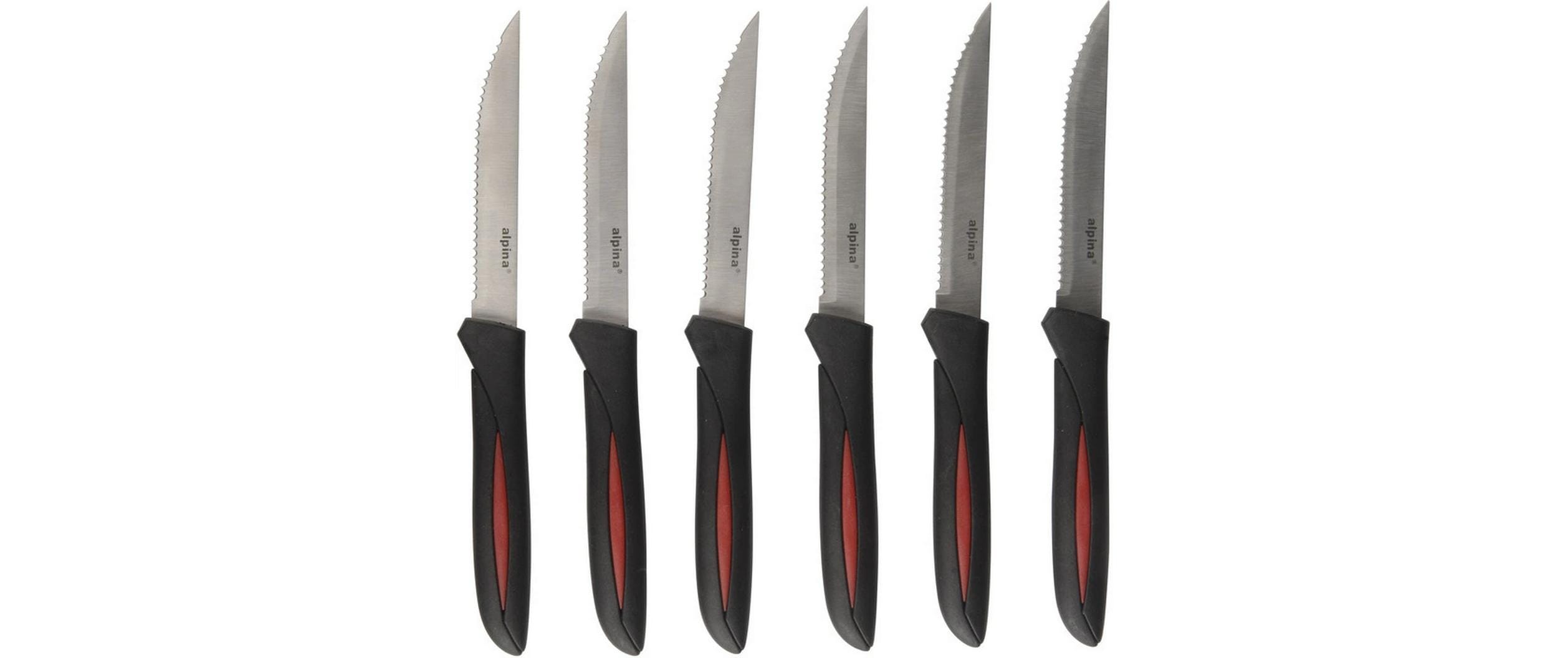 Alpina Steakmesser, 6 Stück Länge: 22.8 cm, SS/PP