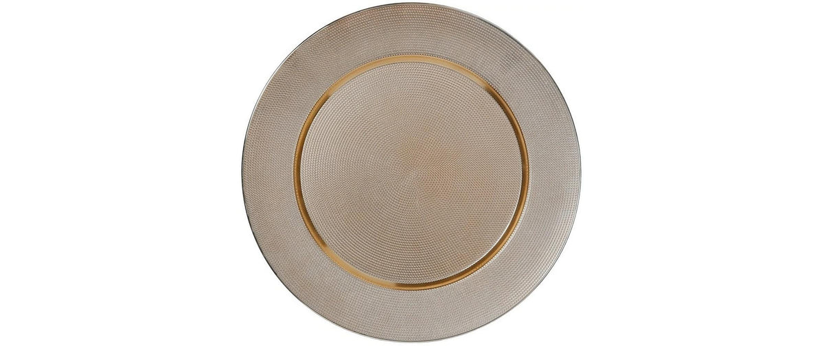 H&J Dekoteller Gold, D: 33 cm Kunststoff