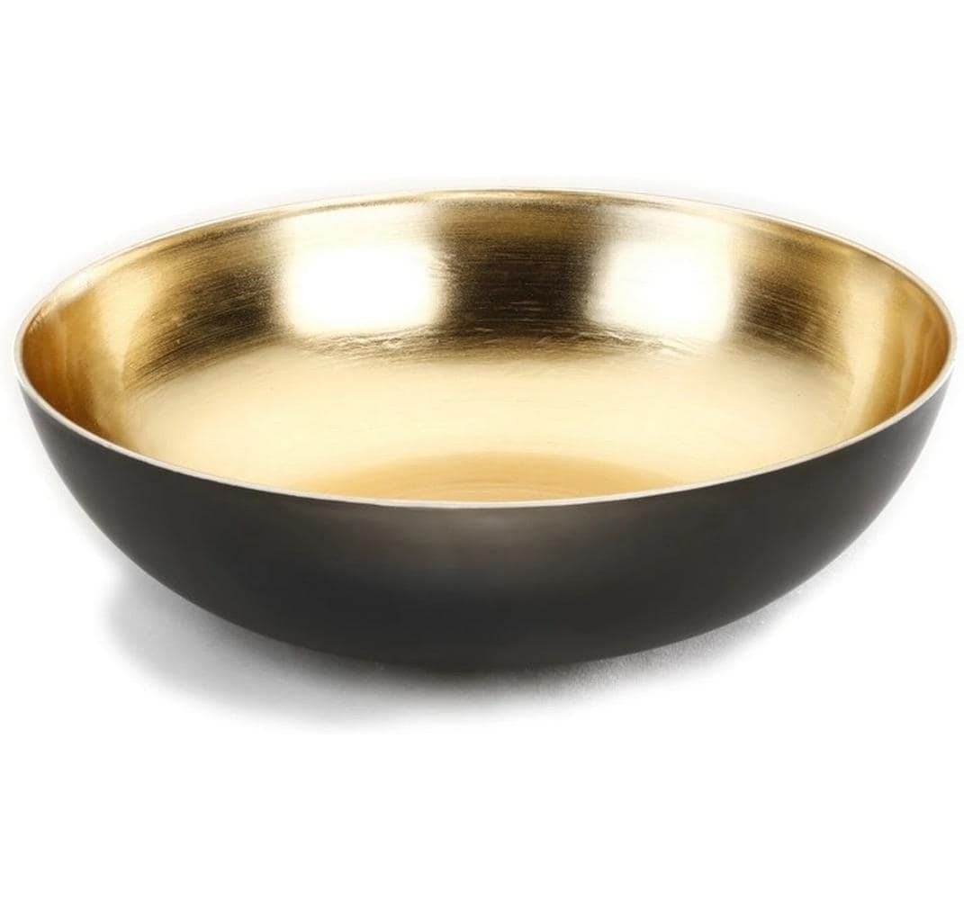H&J Dekoschale Gold-Schwarz, D:37 cm Kunststoff