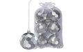 H&J Weihnachtskugel Discokugeln Silber,6Stk D: 4 cm, Kunststoff