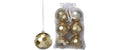 H&J Weihnachtskugel Discokugeln Gold, 6 Stk D: 4 cm, Kunststoff