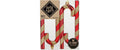 H&J Weihnachtskugel ZuckerstangeFestive Red 4 Stück, 14 cm, Kunststoff