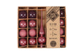 H&J Weihnachtskugel Dusty Rose mit Spitze 17 Stück, Glas, 16x D: 6cm