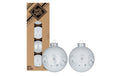 H&J Weihnachtskugel Pure White, 4 Stück dekoriert, Glas, D: 6 cm