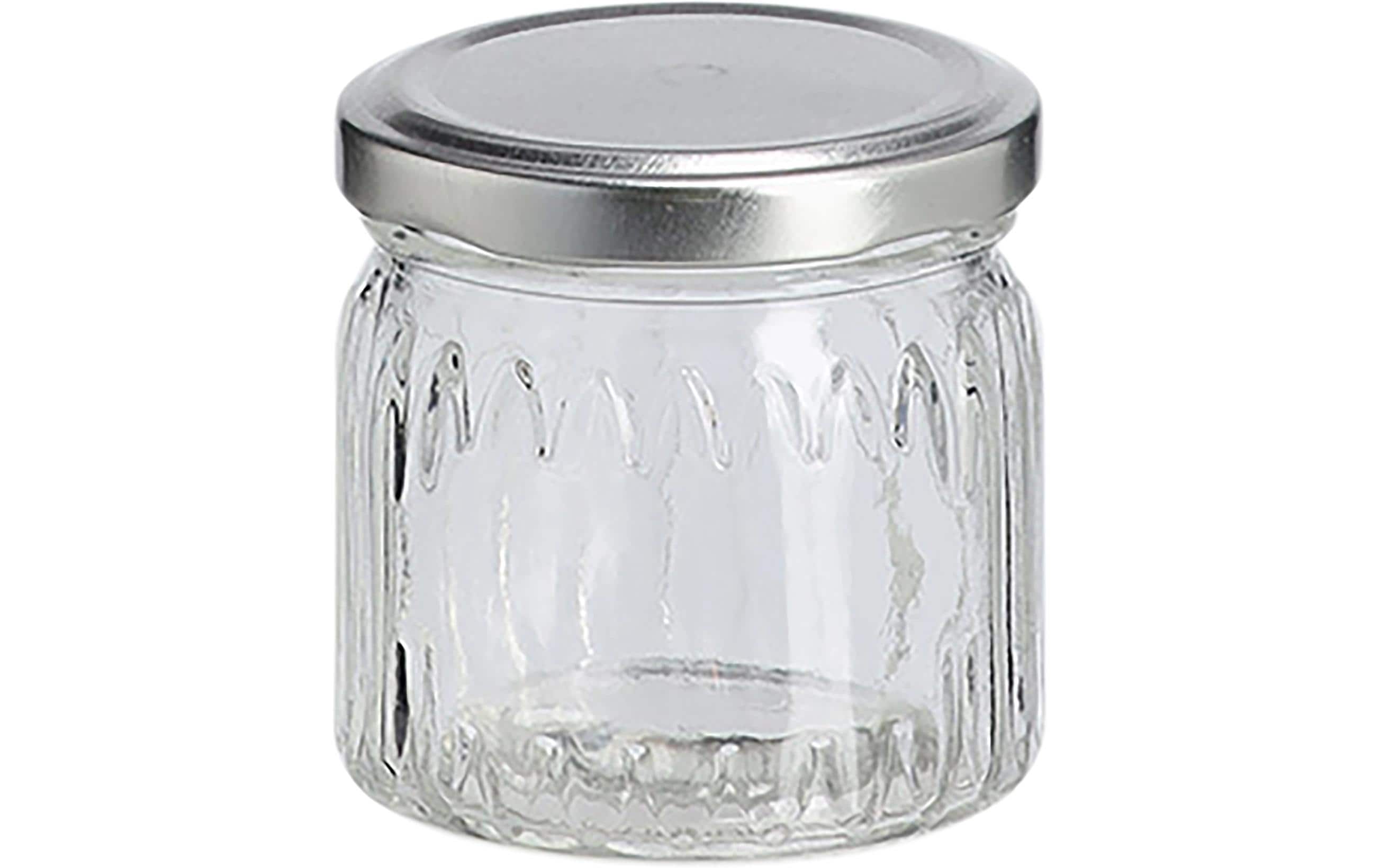 Zeller Present Einmachglas Transp./Silber Grösse: Ø 6,7 x 6,7 cm, 150 ml