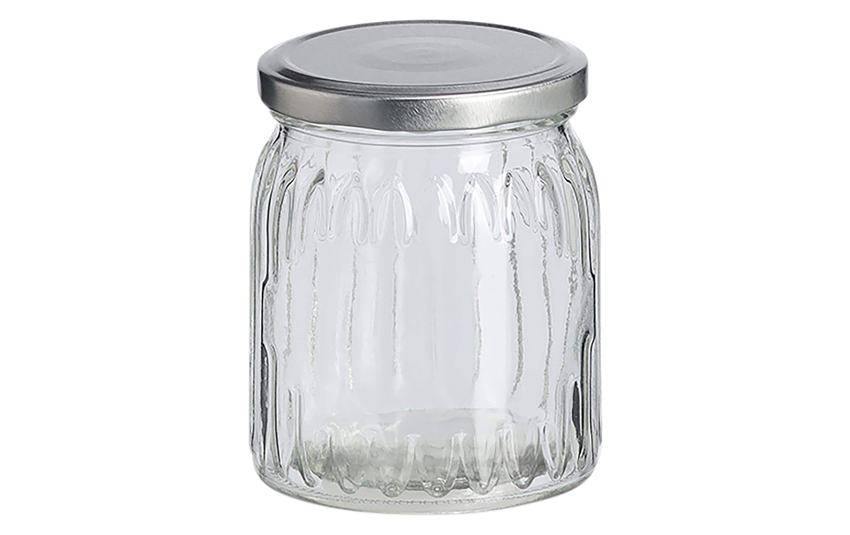 Zeller Present Einmachglas Transp./Silber Grösse: Ø 9 x 11 cm, 470 ml