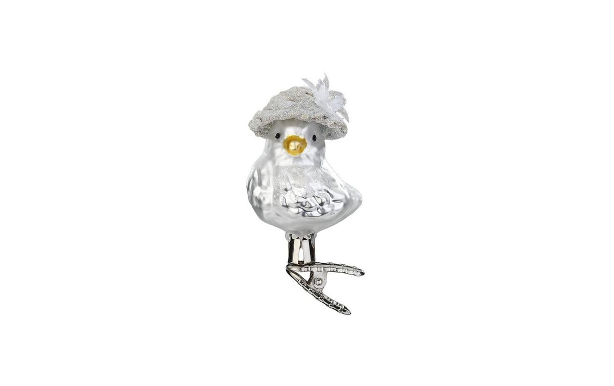 Inge Weihnachtskugel Vogel-Braut Glas, D: 6.5 cm, handarbeit