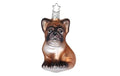 Inge Weihnachtskugel Französische Bulldogge Glas, D: 9.5 cm, handarbeit