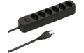 Max Hauri Steckdosenleiste Basic Line 6xT13 schwarz, 1.5m, Green+Fair