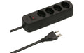 Max Hauri Steckdosenleiste Basic Line 4xT13 schwarz, 1.5m, Green+Fair