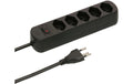Max Hauri Steckdosenleiste Basic Line 5xT13 schwarz, 1.5m, Green + Fair
