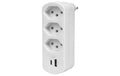 F.power Mehrfachadapter Flexo 3xT13 USB 3xT13 USB-A USB-C, Max 17W, drehbar, weiss