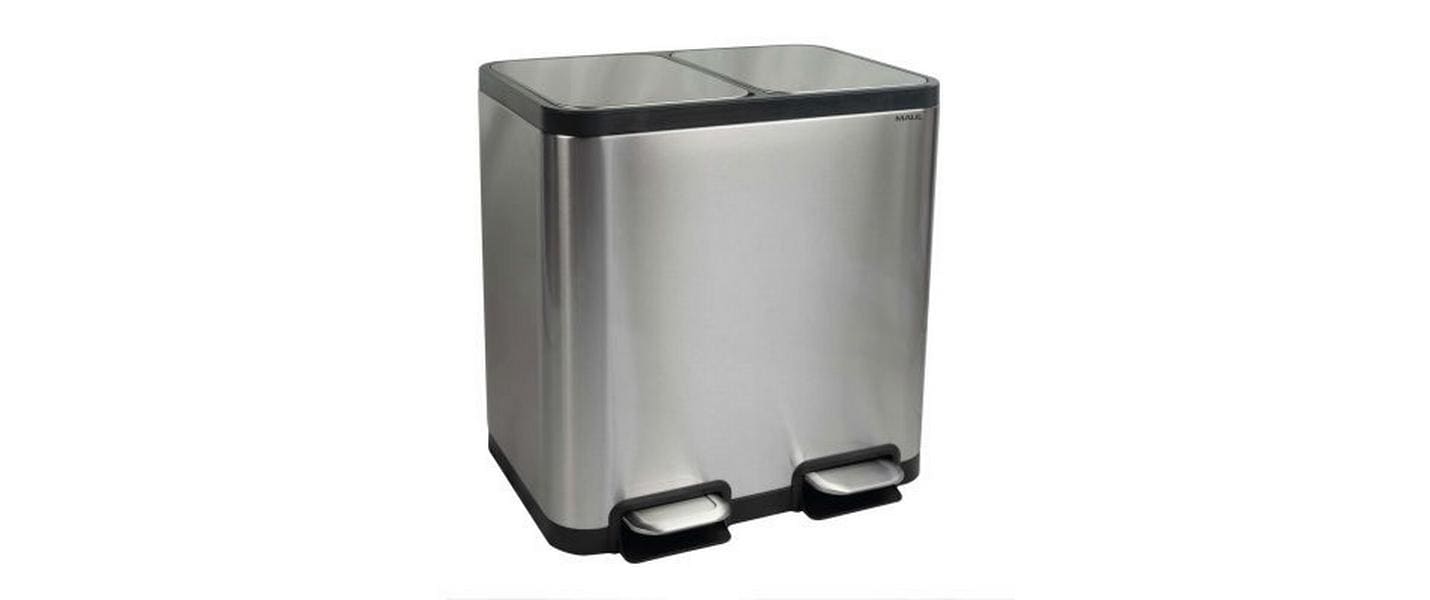 Maul Abfallbehälter Cycle 20 + 20 L, Edelstahl