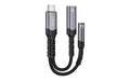 onit Prem 2-in-1 Audio Adapter C to 3.5 + C schwarz, Digital, 60W