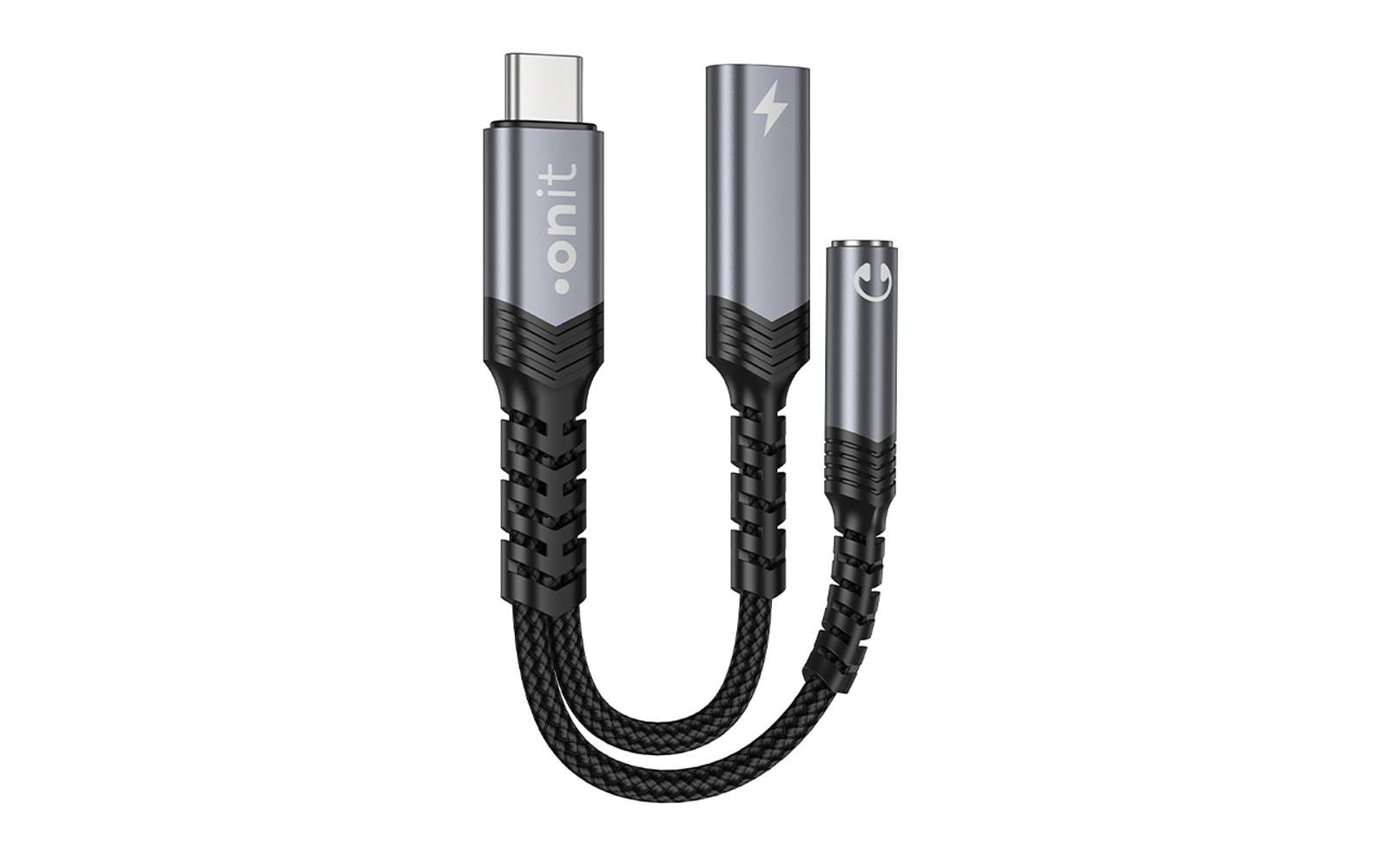 onit Prem 2-in-1 Audio Adapter C to 3.5 + C schwarz, Digital, 60W