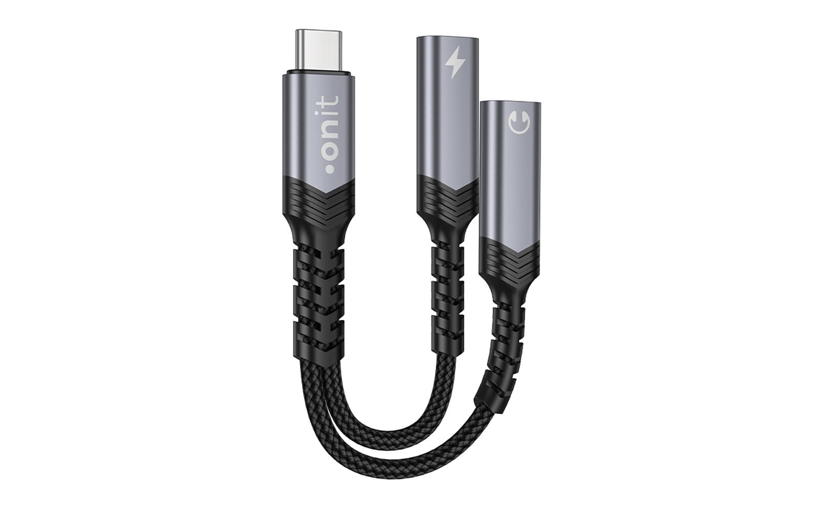 onit Prem 2-in-1 Audio Adapter C to Dual C 60W / Schwarz / Digital