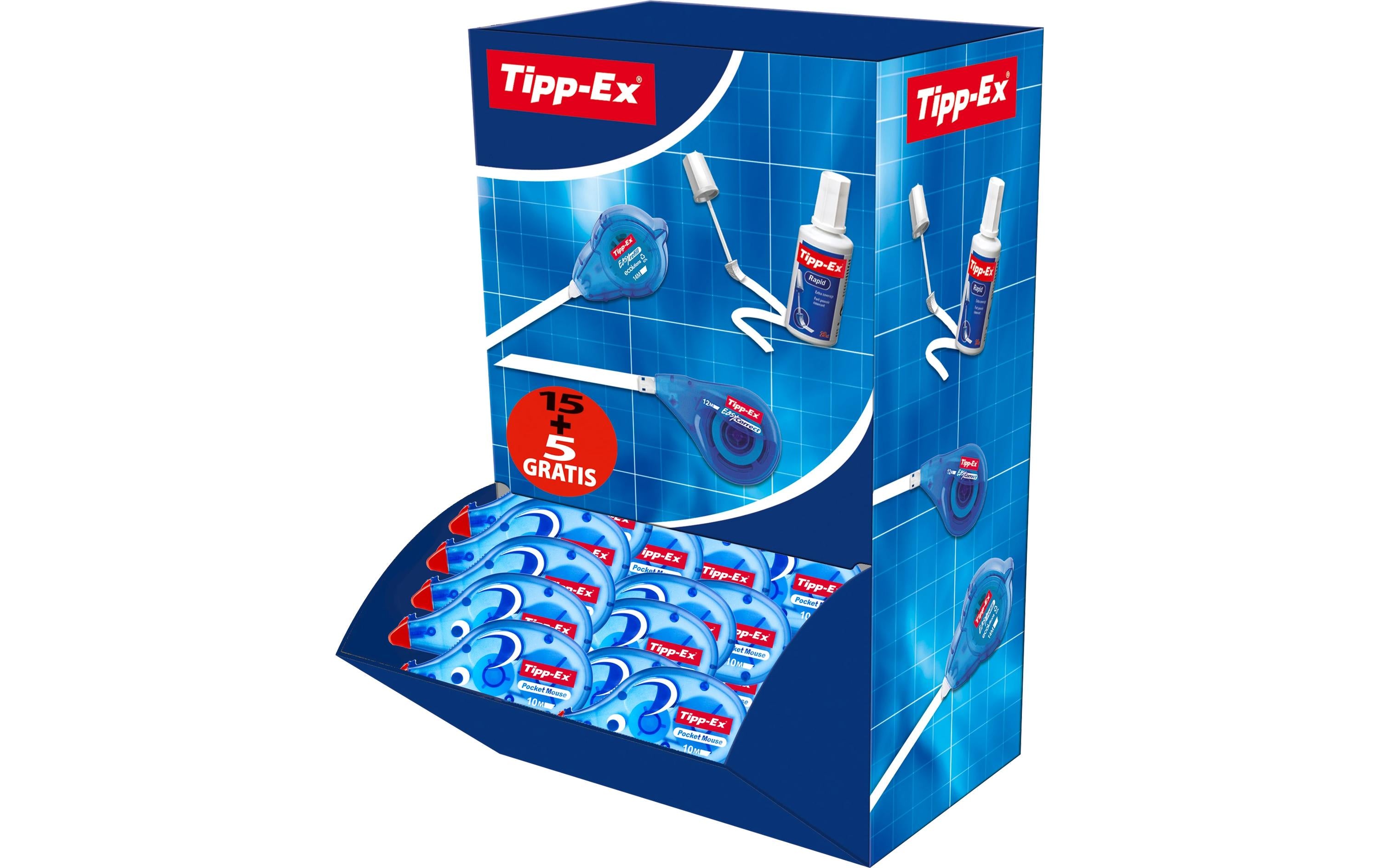 Tipp-Ex Pocket Mouse Grosspackung 15+5 10m x 4.2mm, 20er Box