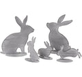 Opiflor Metallfigur Hasenfamilie 5-er Set