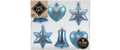 J&H Weihnachtskugel Formen, Aqua Blue 6 Stück, 8 cm, Kunststoff