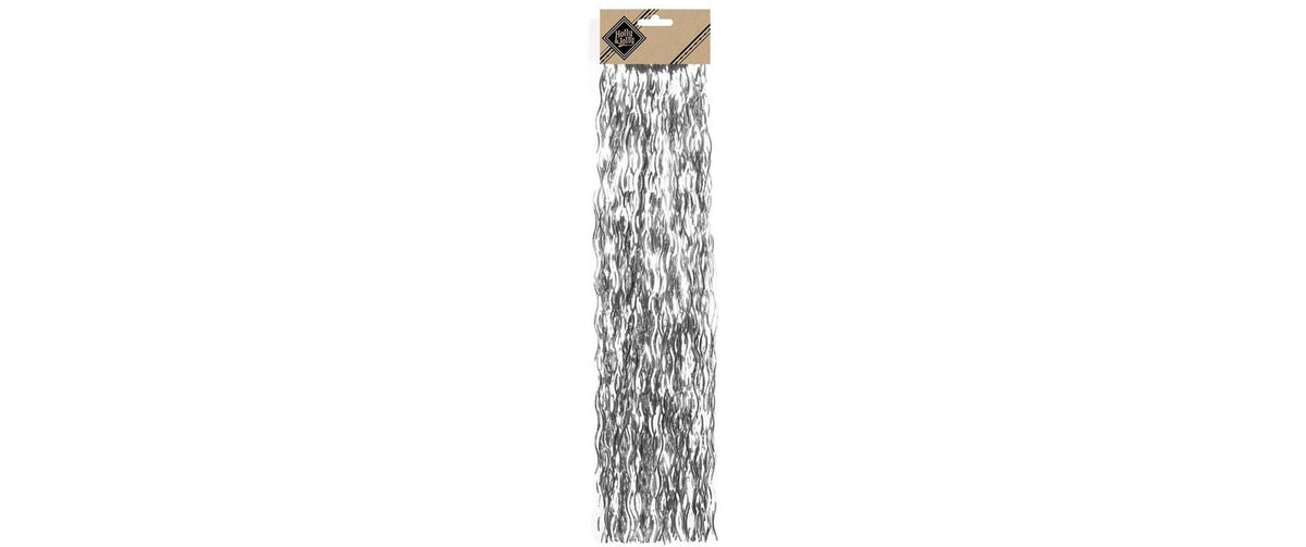 H&J Lametta gewellt, Silber Kunststoff, 50 cm