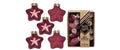 H&J Weihnachtskugel Stern Dusty Rose 8 Stück, Glas, 4 cm