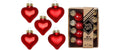 H&J Weihnachtskugel Herz Classic Chianti 8 Stück, Glas, 4 cm