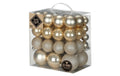 H&J Weihnachtskugel Creamy Gold 54 Stück, 4-8 cm, Kunststoff