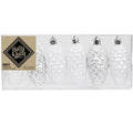 H&J Weihnachtskugel Weiss-Mix Zapfen 6 Stück, Kunststoff, 9 cm