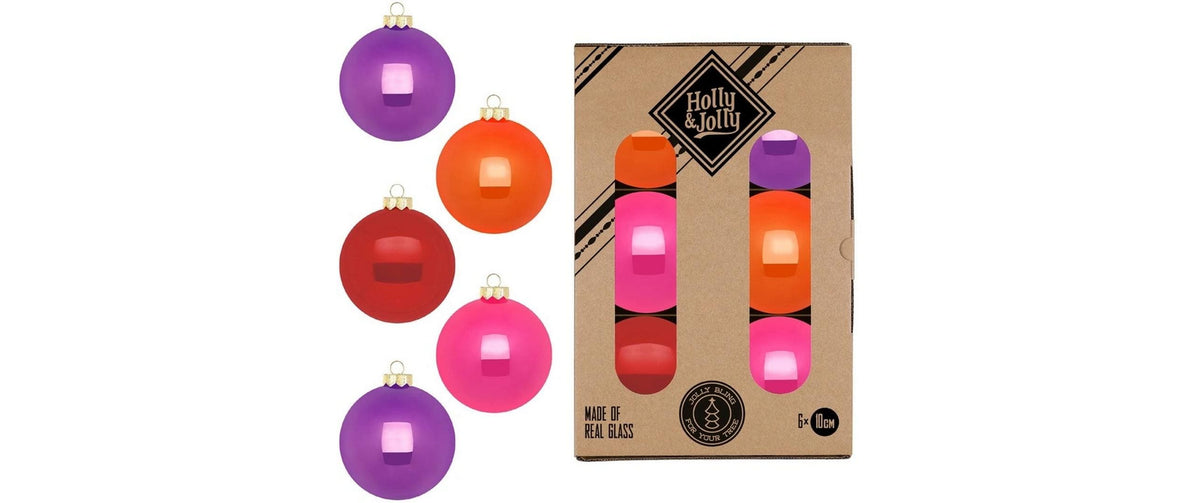 H&J Weihnachtskugel Party Time, 6 Stück Glas, D: 10 cm