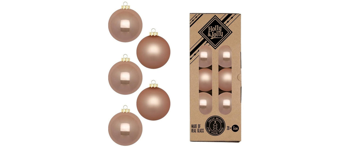 H&J Weihnachtskugel Golden Sesame, 20Stück Glas, D: 6 cm